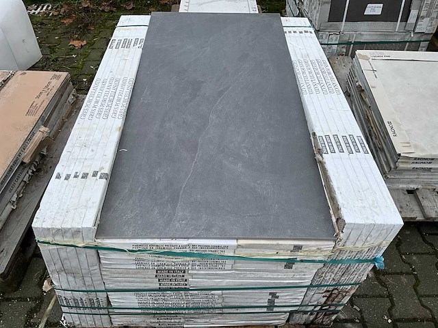 Ascot - gentle stone mud - 60 x 120 cm - 50m2 vloertegel - afbeelding 2 van  3