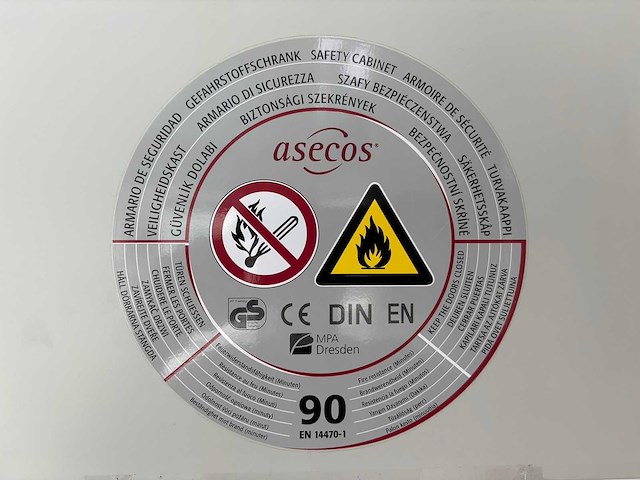 Asecos - brandveiligheidsopslagkast - afbeelding 3 van  7