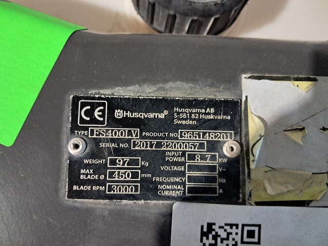 Asfalt-betonzaag 450mm benzine husqvarna, fs400, bouwjaar 2018 - afbeelding 18 van  20