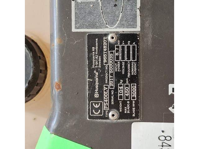 Asfalt-betonzaag 450mm benzine husqvarna, fs400, bouwjaar 2018 - afbeelding 9 van  11