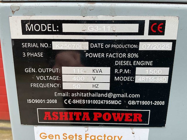 Ashita power ag3-110 stroomgenerator - afbeelding 7 van  9