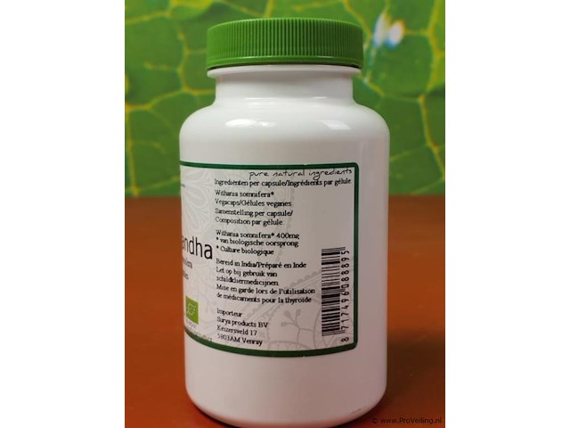 Ashwagandha-voedingssupplementen - 4 potjes á 180 vegacapsules - afbeelding 4 van  4