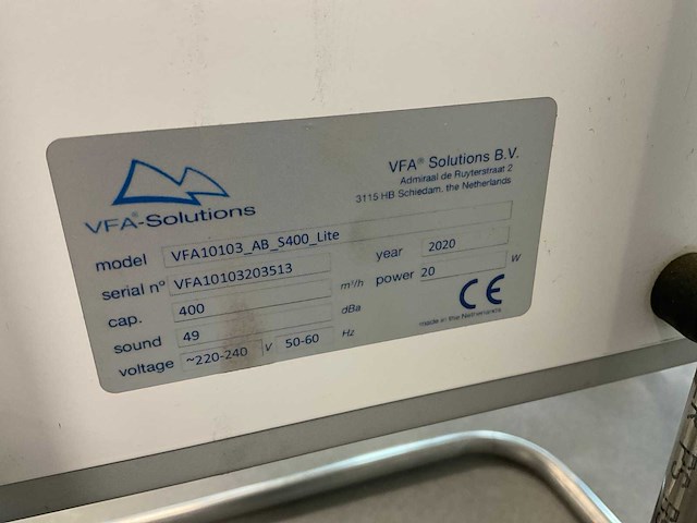 Aspra vfa10103-ab-s400 lite luchtreiniger (4x) - afbeelding 6 van  7