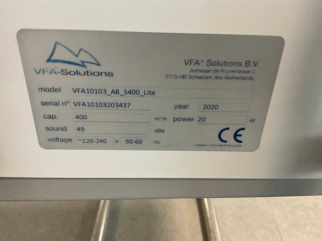 Aspra vfa10103-ab-s400 lite luchtreiniger (4x) - afbeelding 7 van  7