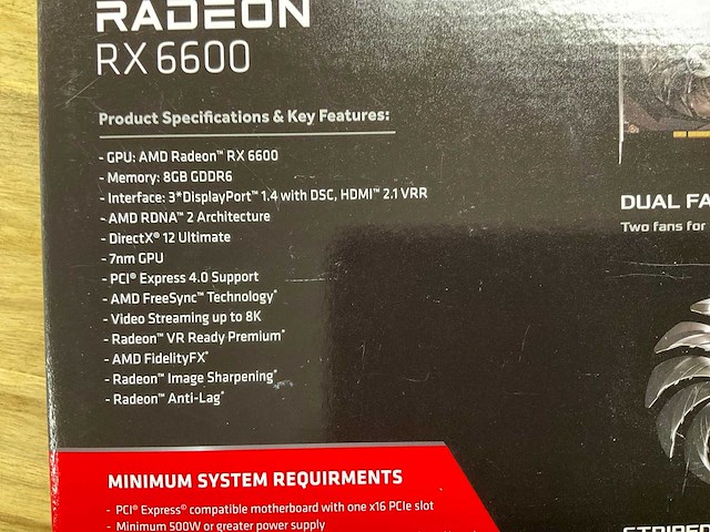 Asrock amd radeon rx 6600 videokaart - afbeelding 3 van  5