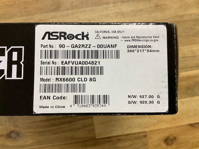 Asrock amd radeon rx 6600 videokaart - afbeelding 5 van  5