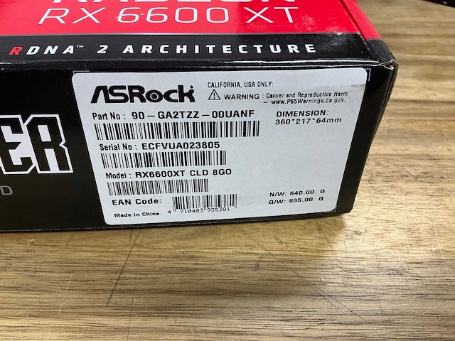 Asrock amd radeon rx 6600 xt videokaart - afbeelding 4 van  4