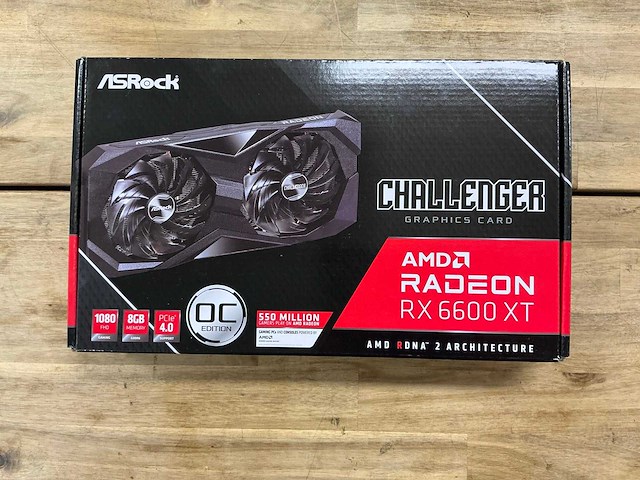 Asrock amd radeon rx 6600 xt videokaart - afbeelding 1 van  2