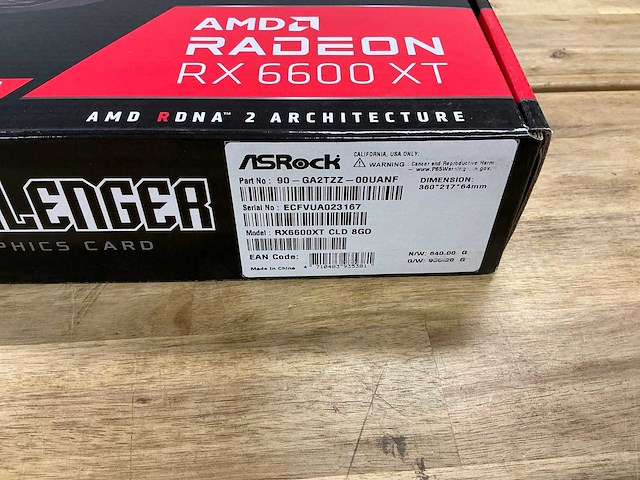 Asrock amd radeon rx 6600 xt videokaart - afbeelding 2 van  2