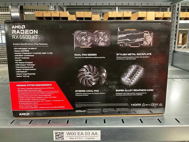 Asrock amd radeon rx6600xt videokaart - afbeelding 2 van  4
