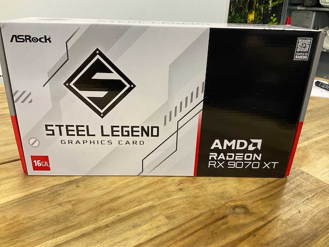 Asrock steel legend amd radeon rx 9070 xt videokaart - afbeelding 1 van  6