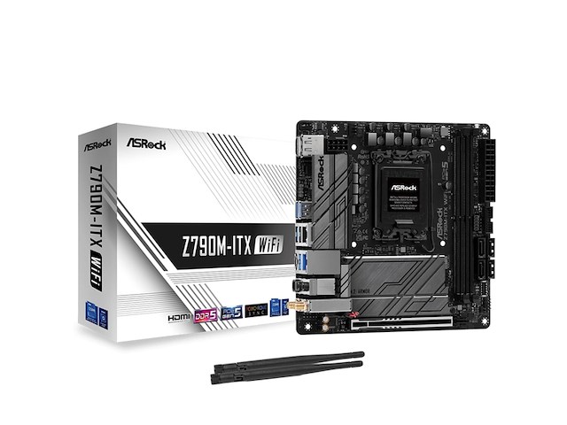 Asrock z790mitx wifi intel z790 lga 1700 mini itx moederbord - afbeelding 1 van  4