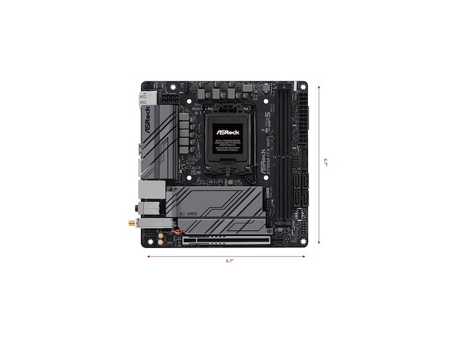 Asrock z790mitx wifi intel z790 lga 1700 mini itx moederbord - afbeelding 3 van  4