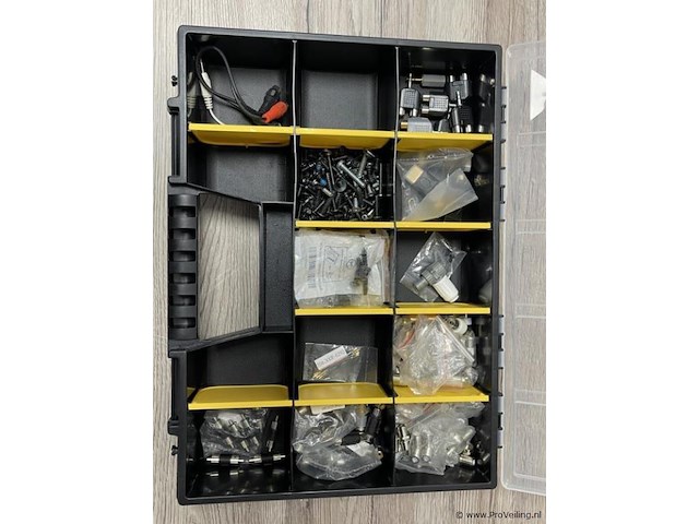 Assortimentsdoos incl. inhoud bestaande uit o.a. schroeven, kabels & stekkers - afbeelding 3 van  3