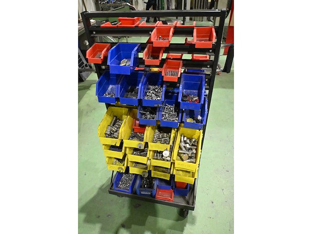 Assortimentswagen inclusief inhoud (rvs) bevestigingsmaterialen - afbeelding 3 van  4