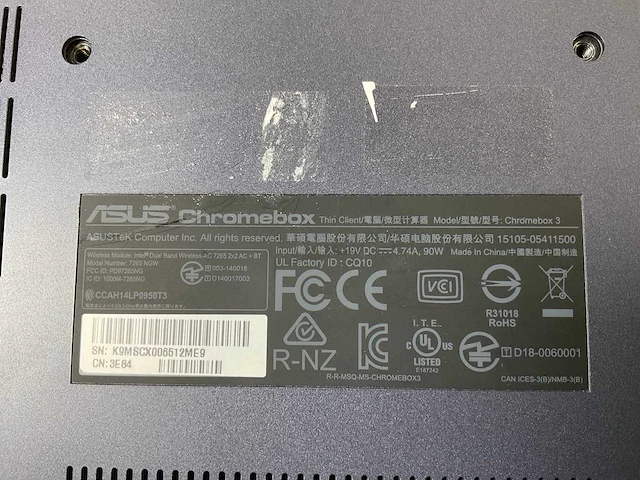 Asus (7265 ngw), core i7 8th gen, 16 gb ram, 64 gb ssd chromeboxes (10x) - afbeelding 3 van  19