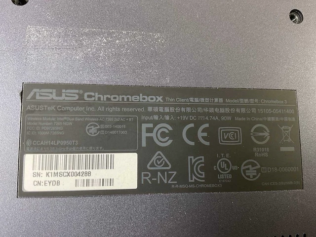Asus (7265 ngw), core i7 8th gen, 16 gb ram, 64 gb ssd chromeboxes (10x) - afbeelding 4 van  20