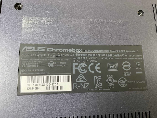 Asus (7265 ngw), core i7 8th gen, 16 gb ram, 64 gb ssd chromeboxes (10x) - afbeelding 7 van  20