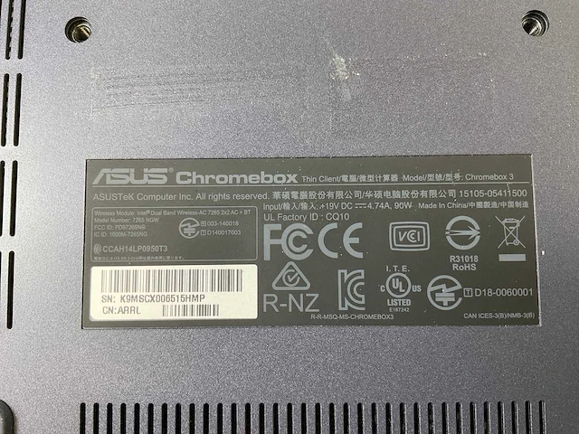 Asus (7265 ngw), core i7 8th gen, 16 gb ram, 64 gb ssd chromeboxes (10x) - afbeelding 3 van  20