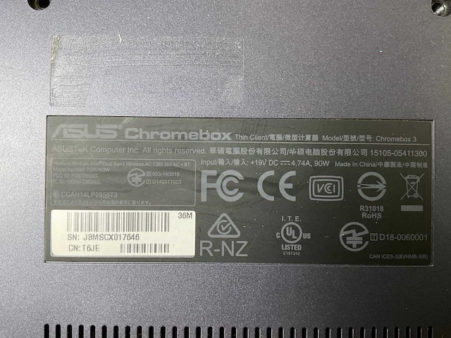 Asus (7265 ngw), core i7 8th gen, 16 gb ram, 64 gb ssd chromeboxes (10x) - afbeelding 11 van  20