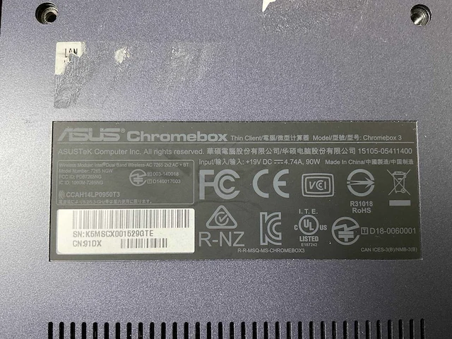 Asus (7265 ngw), core i7 8th gen, 16 gb ram, 64 gb ssd chromeboxes (10x) - afbeelding 13 van  20