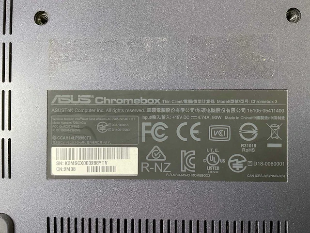 Asus (7265 ngw), core i7 8th gen, 16 gb ram, 64 gb ssd chromeboxes (10x) - afbeelding 3 van  19