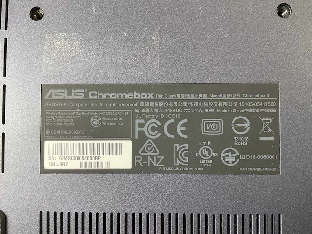 Asus (7265 ngw), core i7 8th gen, 16 gb ram, 64 gb ssd chromeboxes (10x) - afbeelding 5 van  19