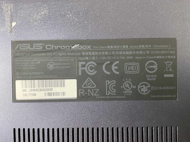 Asus (7265 ngw), core i7 8th gen, 16 gb ram, 64 gb ssd chromeboxes (10x) - afbeelding 7 van  19