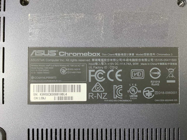 Asus (7265 ngw), core i7 8th gen, 16 gb ram, 64 gb ssd chromeboxes (10x) - afbeelding 8 van  19