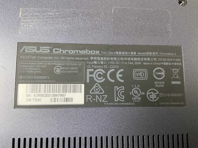 Asus (7265 ngw), core i7 8th gen, 16 gb ram, 64 gb ssd chromeboxes (10x) - afbeelding 7 van  19