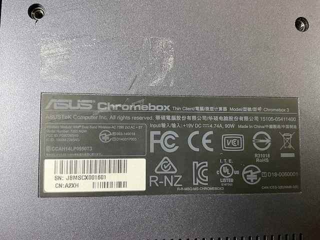 Asus (7265 ngw), core i7 8th gen, 16 gb ram, 64 gb ssd chromeboxes (10x) - afbeelding 10 van  19