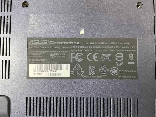 Asus (7265 ngw), core i7 8th gen, 16 gb ram, 64 gb ssd chromeboxes (5x) - afbeelding 11 van  11