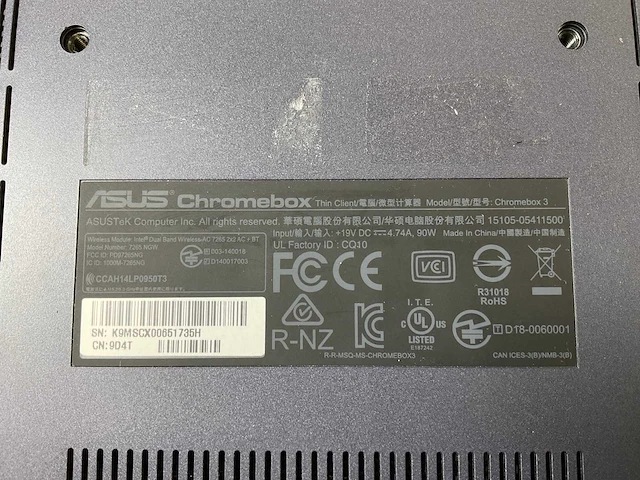 Asus (7265 ngw), core i7 8th gen, 16 gb ram, 64 gb ssd chromeboxes (5x) - afbeelding 4 van  15
