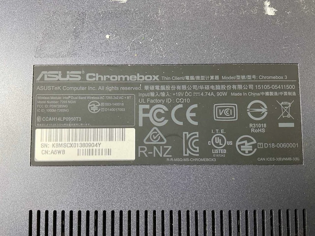 Asus (7265 ngw), core i7 8th gen, 16 gb ram, 64 gb ssd chromeboxes (5x) - afbeelding 5 van  15