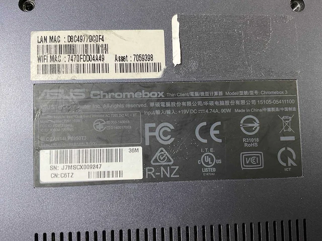 Asus (7265 ngw), core i7 8th gen, 16 gb ram, 64 gb ssd chromeboxes (5x) - afbeelding 7 van  15