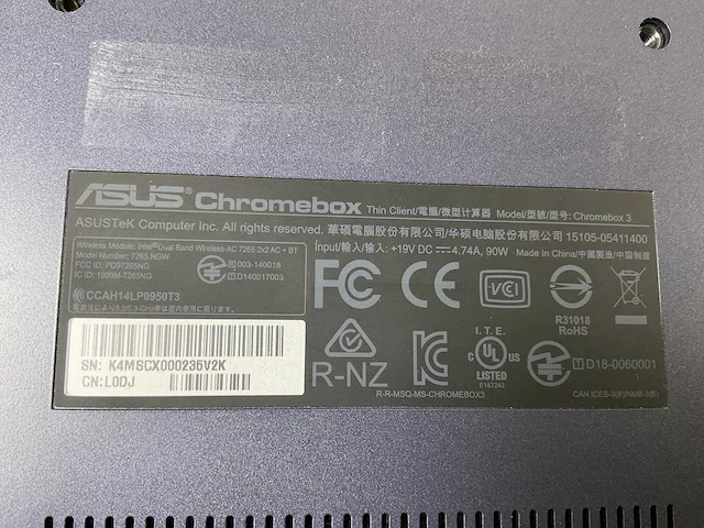 Asus (7265 ngw), core i7 8th gen, 16 gb ram, 64 gb ssd chromeboxes (5x) - afbeelding 5 van  15