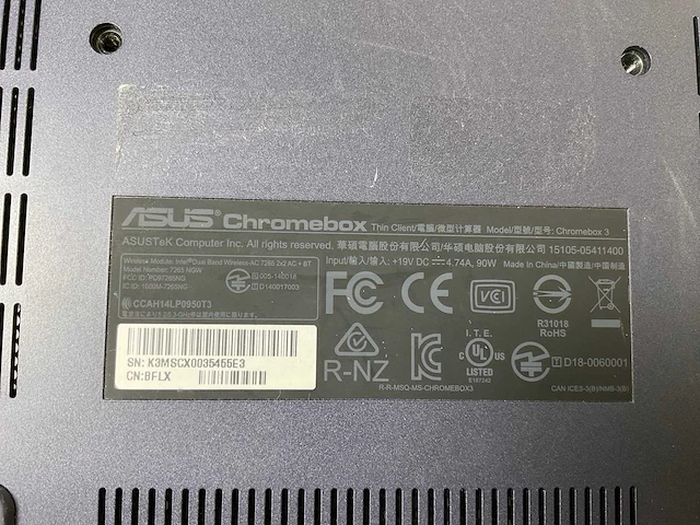 Asus (7265 ngw), core i7 8th gen, 16 gb ram, 64 gb ssd chromeboxes (5x) - afbeelding 5 van  15