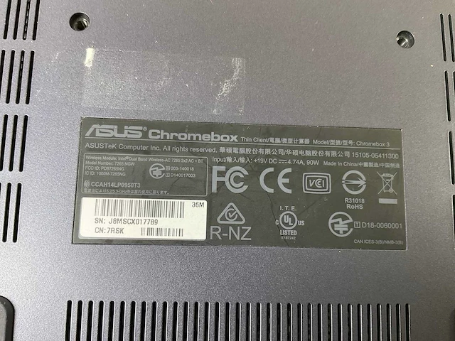 Asus (7265 ngw), core i7 8th gen, 16 gb ram, 64 gb ssd chromeboxes (5x) - afbeelding 3 van  15