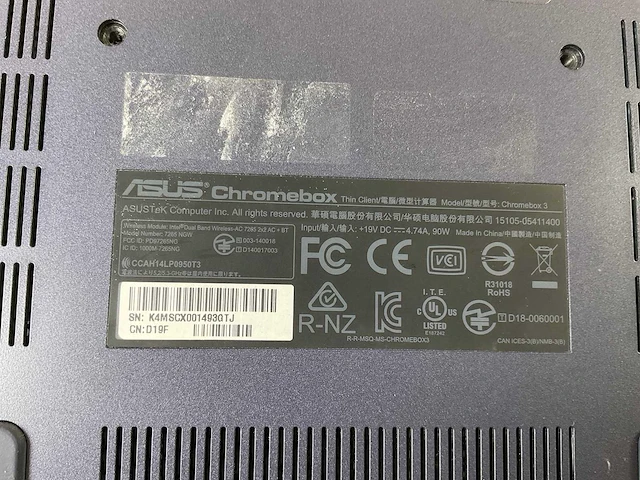 Asus (7265 ngw), core i7 8th gen, 16 gb ram, 64 gb ssd chromeboxes (5x) - afbeelding 3 van  15