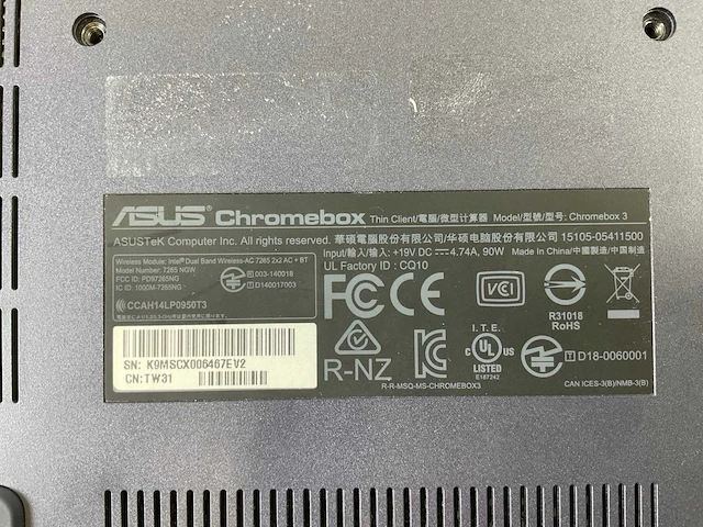 Asus (7265 ngw), core i7 8th gen, 16 gb ram, 64 gb ssd chromeboxes (5x) - afbeelding 4 van  15