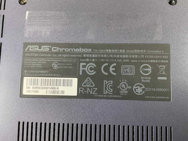 Asus (7265 ngw), core i7 8th gen, 16 gb ram, 64 gb ssd chromeboxes (5x) - afbeelding 6 van  15