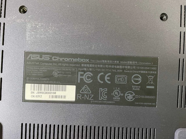 Asus (7265 ngw), core i7 8th gen, 16 gb ram, 64 gb ssd chromeboxes (5x) - afbeelding 3 van  13