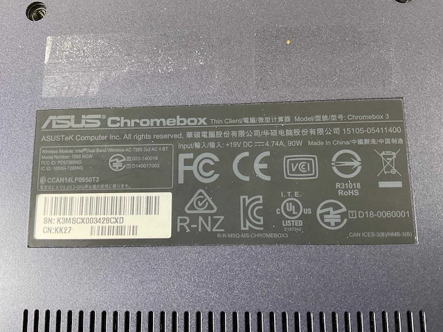Asus (7265 ngw), core i7 8th gen, 16 gb ram, 64 gb ssd chromeboxes (5x) - afbeelding 4 van  13