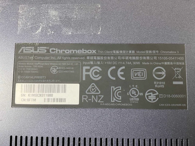 Asus (7265 ngw), core i7 8th gen, 16 gb ram, 64 gb ssd chromeboxes (5x) - afbeelding 5 van  15