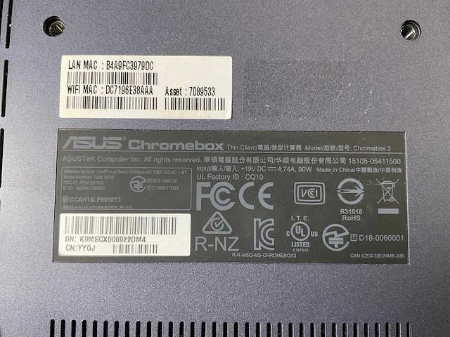 Asus (7265 ngw), core i7 8th gen, 16 gb ram, 64 gb ssd chromeboxes (5x) - afbeelding 6 van  15