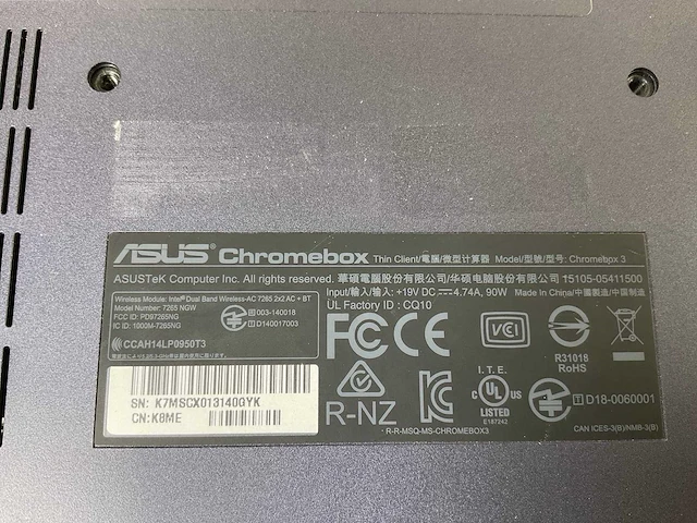Asus (7265 ngw), core i7 8th gen, 16 gb ram, 64 gb ssd chromeboxes (5x) - afbeelding 3 van  15