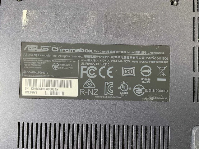 Asus (7265 ngw), core i7 8th gen, 16 gb ram, 64 gb ssd chromeboxes (5x) - afbeelding 4 van  15