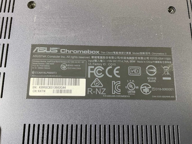 Asus (7265 ngw), core i7 8th gen, 16 gb ram, 64 gb ssd chromeboxes (5x) - afbeelding 3 van  15