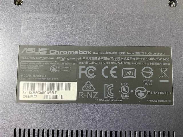 Asus (7265 ngw), core i7 8th gen, 16 gb ram, 64 gb ssd chromeboxes (5x) - afbeelding 6 van  15
