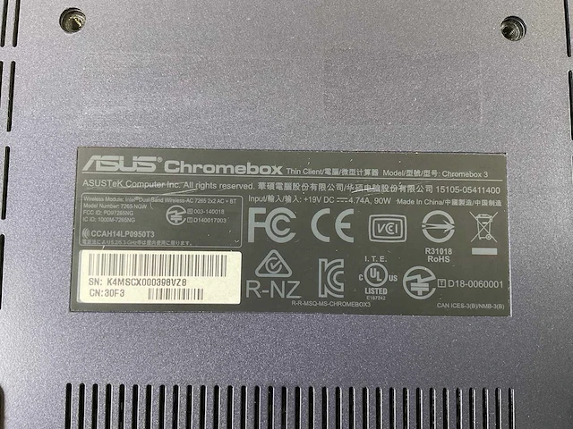 Asus (7265 ngw), core i7 8th gen, 16 gb ram, 64 gb ssd chromeboxes (5x) - afbeelding 3 van  15